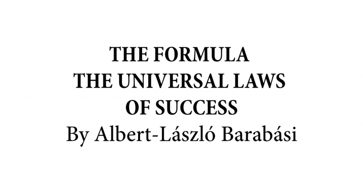 the formula the universal laws of success banner