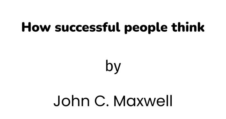 How Successful People Think