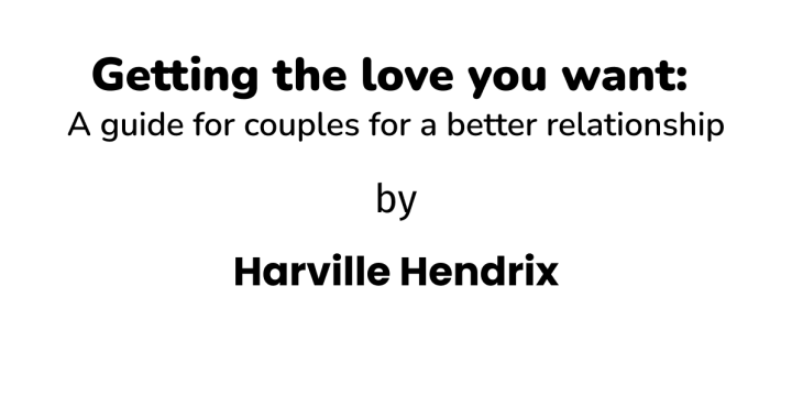 getting the love you want